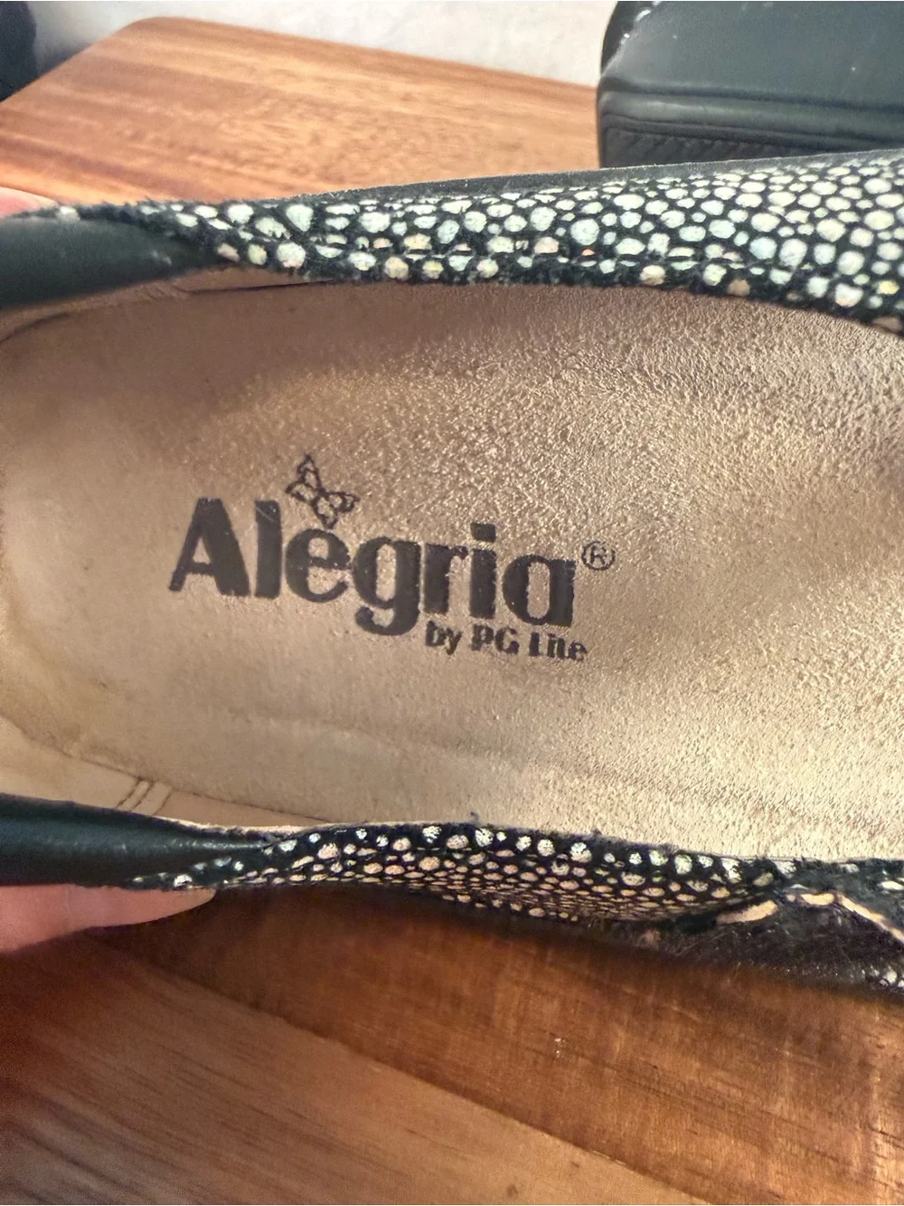 Alegria Dayna Professional Mary Jane Comfort Shoe Iridescent Metallic 9.5 NWOT